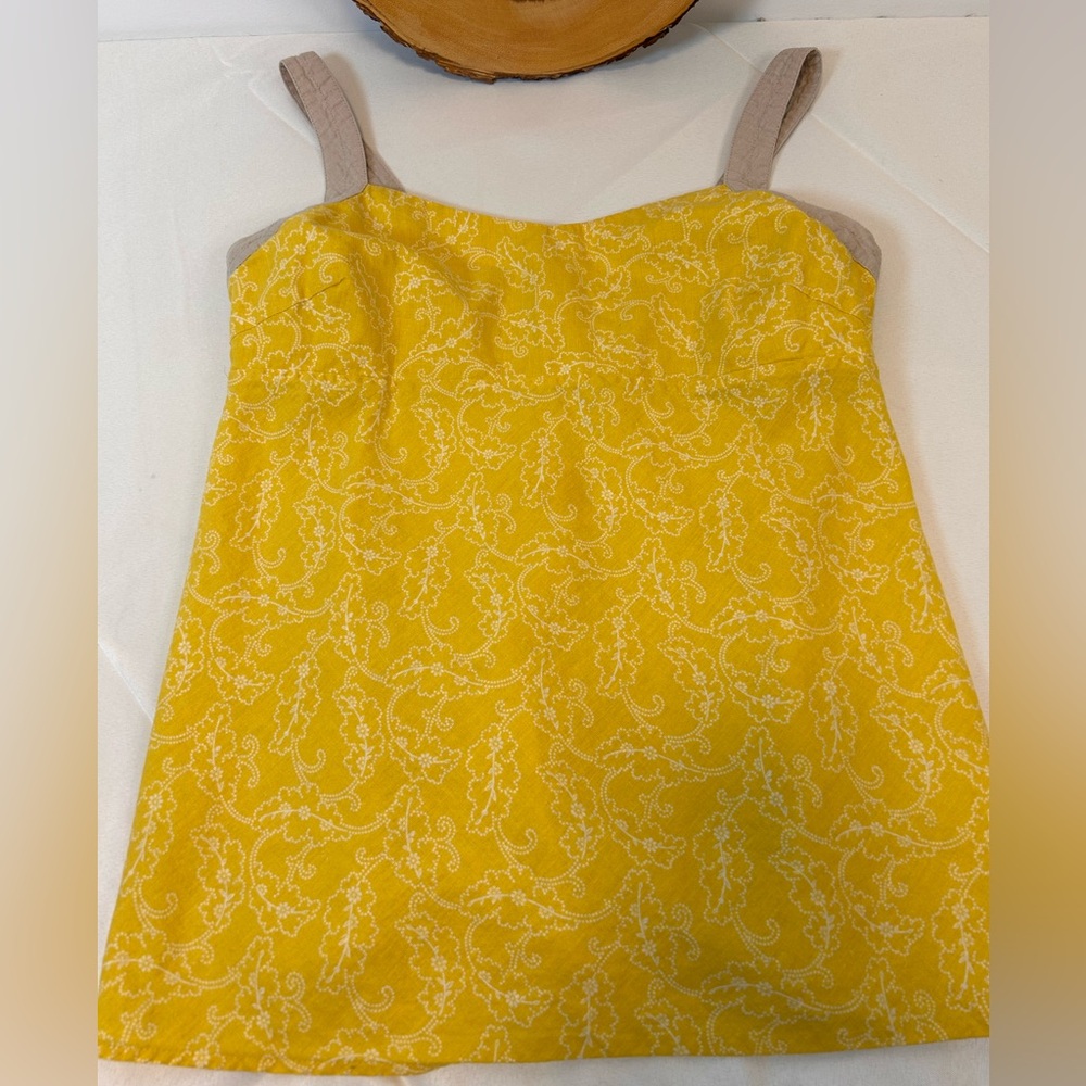 Patagonia W’s Island‎ Hemp Organic Cotton Tank Top Summertime Yellow Women’s 12 - Picture 3 of 7